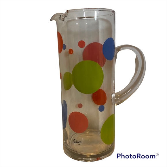 Polka Dot Bikini Martini Set of 4 With Pitcher - Picture 2 of 6